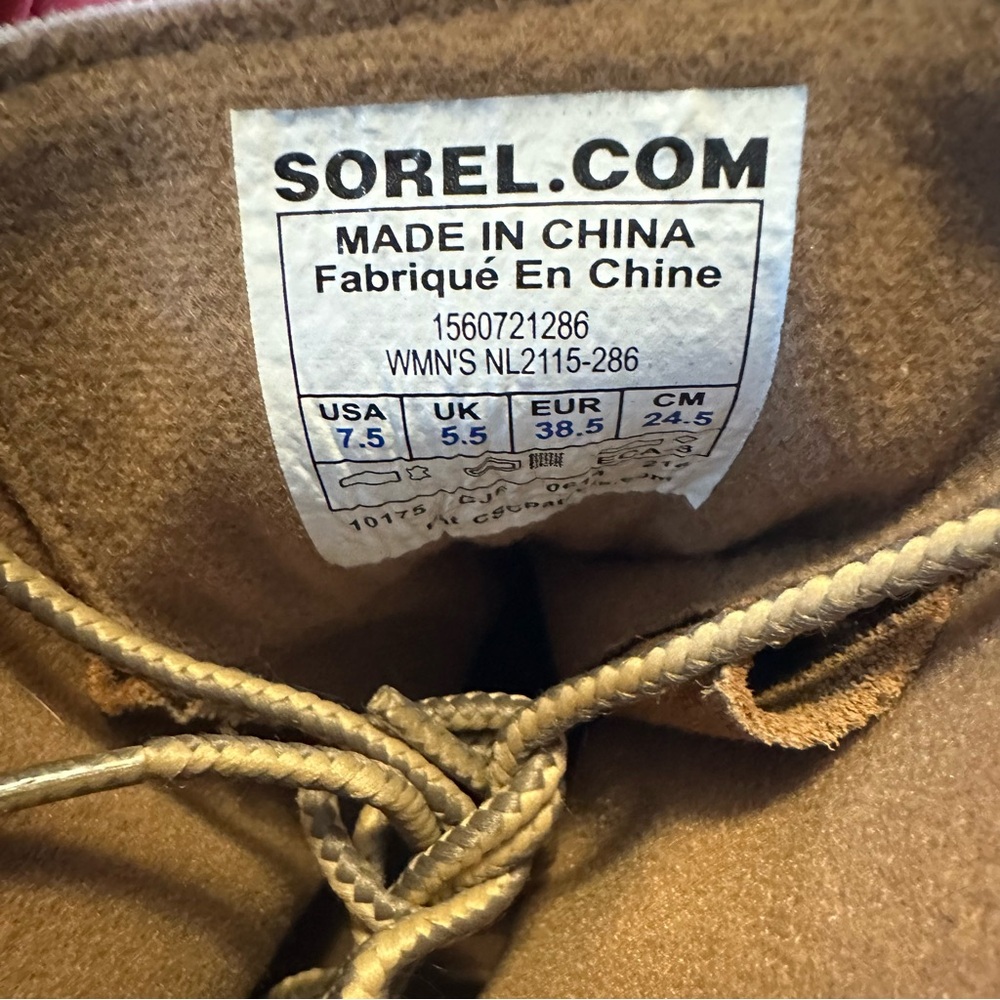 Sorel Toronto Wedge Heels Ankle Lace Up Brown Suede Light Brown Wedge Boots - Picture 6 of 12